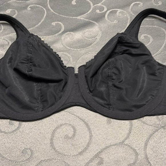 Bali womens blackwiredno padding lace floral print size 36D - Picture 6 of 7